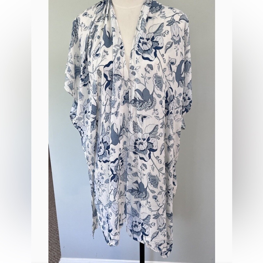 XS WHITE AND BLUE LOFT cardigan floral